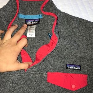 Grey Patagonia with red trim